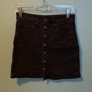 Madewell Black Denim Mini Skirt
